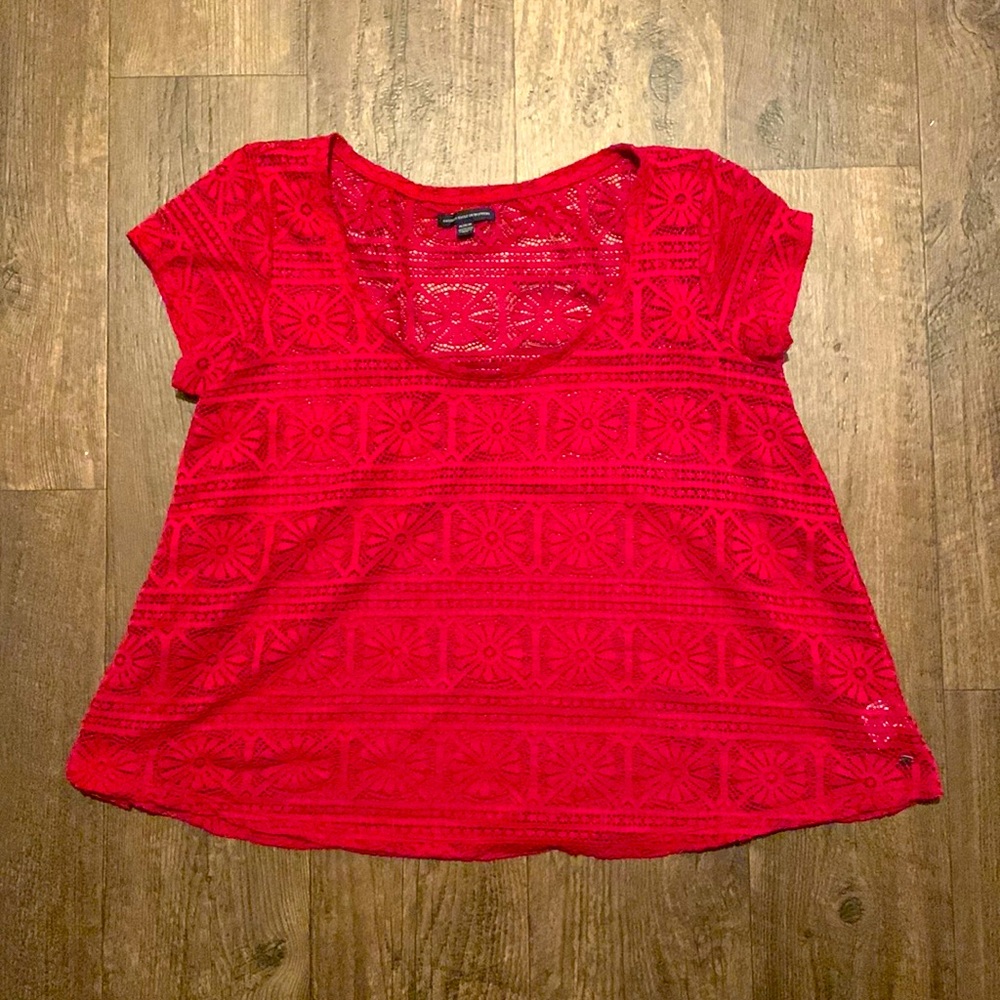 American Eagle Outfitters Red Shirt | Medium